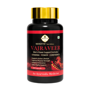Menzyte™ Vajraveer Ayurvedic Stamina Booster Tablet For Men's Pack of 60 Capsules